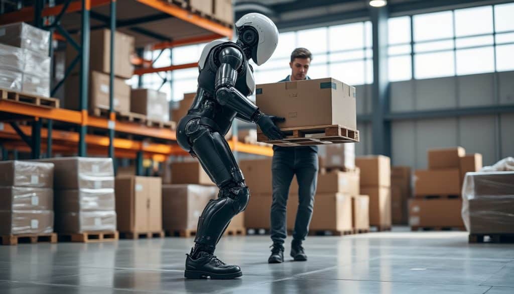 découvrez comment l'exosquelette motorisé augmente considérablement la force de levage des manutentionnaires, améliorant leur efficacité et réduisant la fatigue au travail.