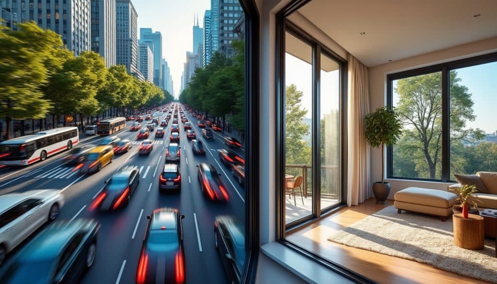 découvrez comment le double vitrage asymétrique réduit efficacement les nuisances sonores des boulevards urbains pour un intérieur plus calme et confortable.